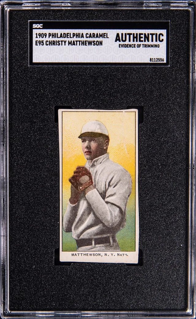 1909 Philadelphia Caramel Christy Matthewson #E95 card image