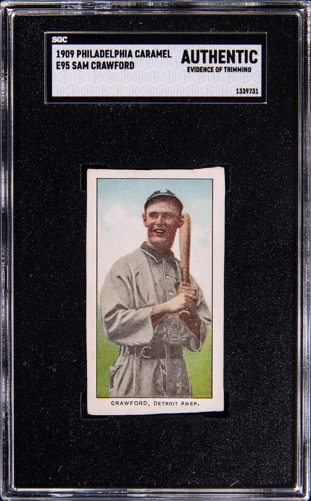 1909 Philadelphia Caramel Sam Crawford #E95 card image