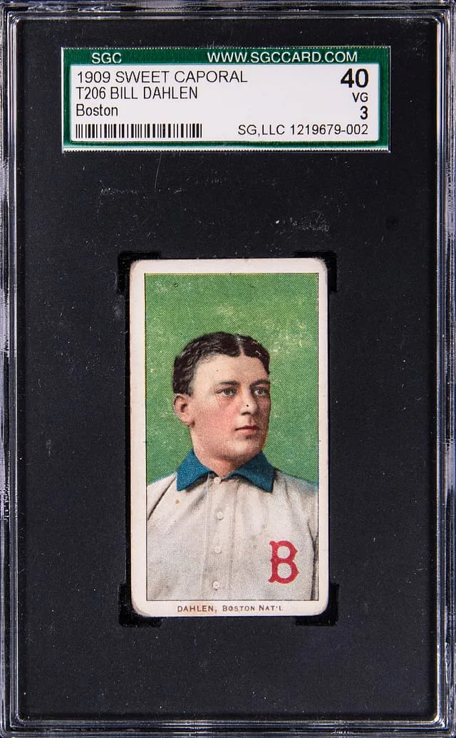 1909 Sweet Caporal T206 Boston Bill Dahlen #NNO card image