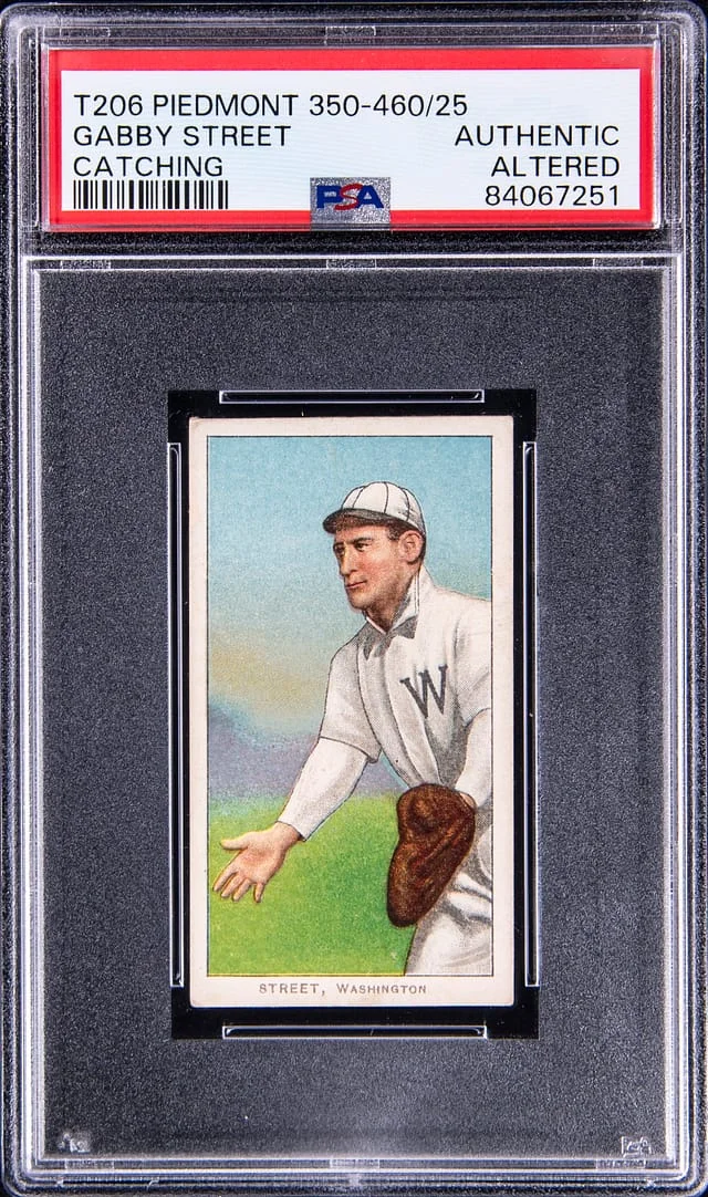 1909 T206 Catching # Gabby Street Piedmont #350-460/25 card image