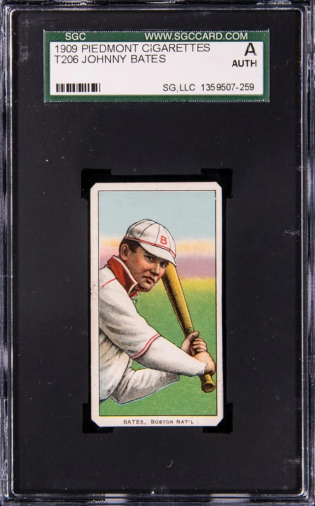 1909 T206 Johnny Bates Piedmont Cigarettes #NNO card image