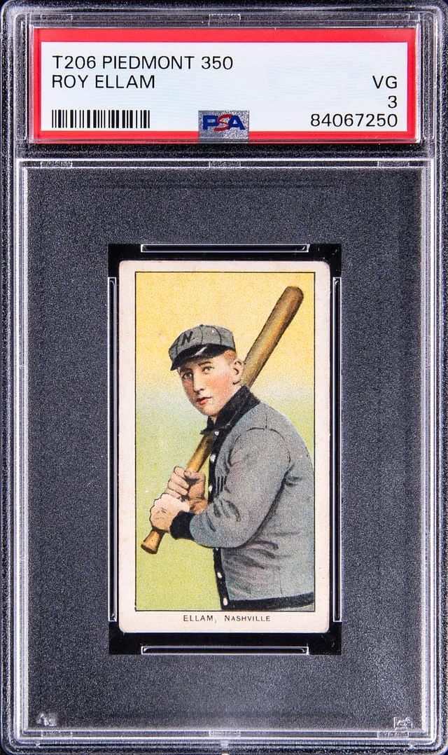 1909 T206 # Roy Ellam Piedmont #350 card image