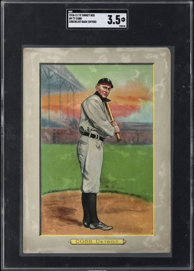 1910-11 T3 Turkey Red Ty Cobb, Checklist Back (Offer) #9 card image