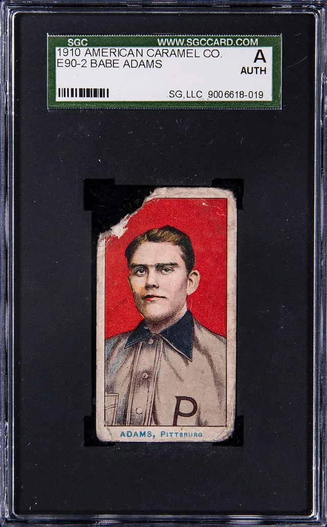 1910 E90-2 American Caramel Babe Adams Co. #NNO card image