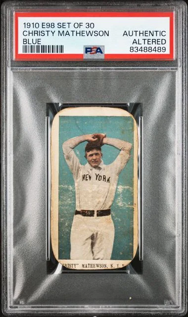 1910 E98 Set Of Blue Christy Mathewson #30 card image