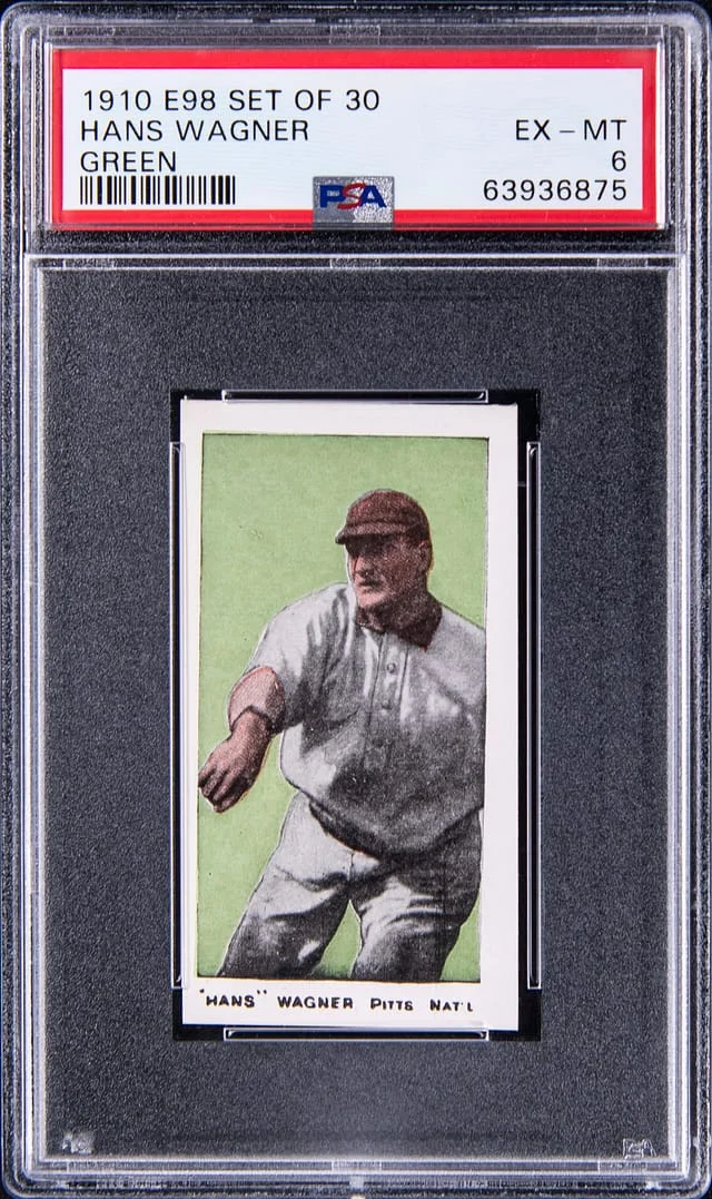 1910 E98 Set of Hans (Honus) Wagner, Green Background #30 card image
