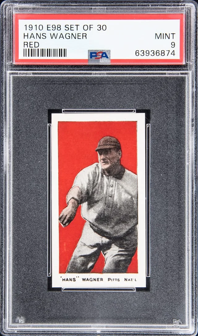 1910 E98 Set of Hans (Honus) Wagner, Red Background #30 card image