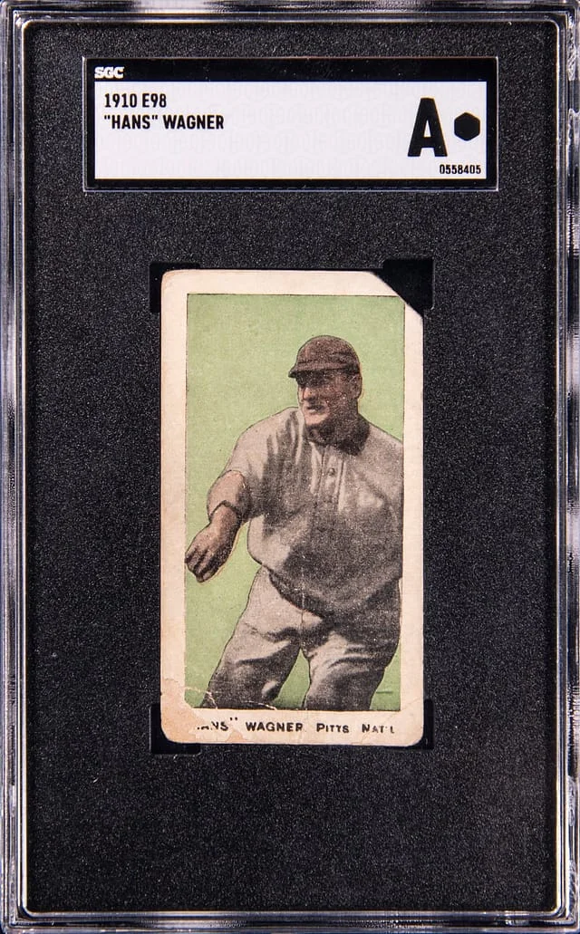 1910 E98 Set of Honus Wagner, Green Background #30 card image