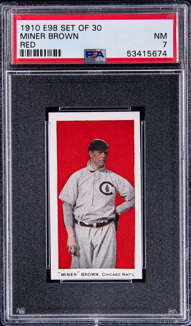 1910 E98 Set of Miner (Mordecai) Brown #30 card image