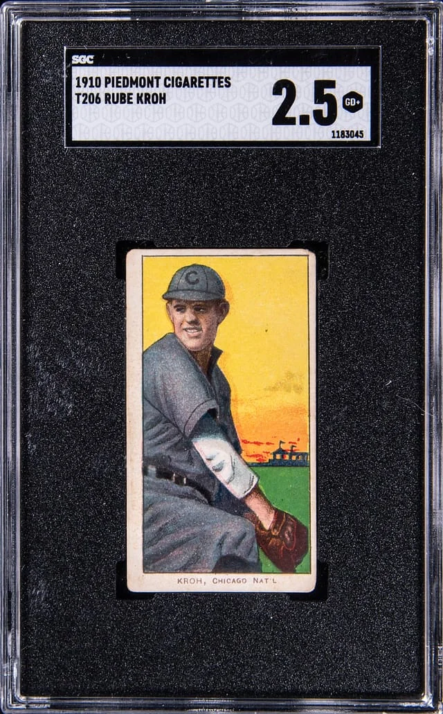 1910 Piedmont Cigarettes Rube Kroh #T206 card image