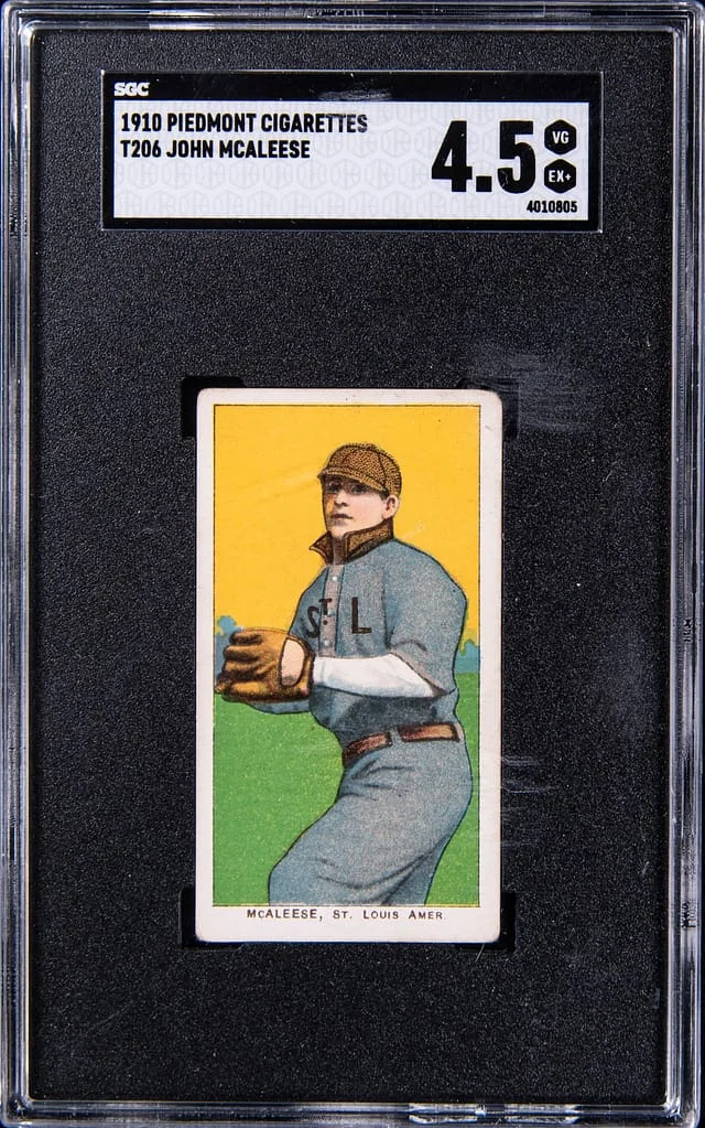1910 Piedmont Cigarettetes John Mcaleese #T206 card image
