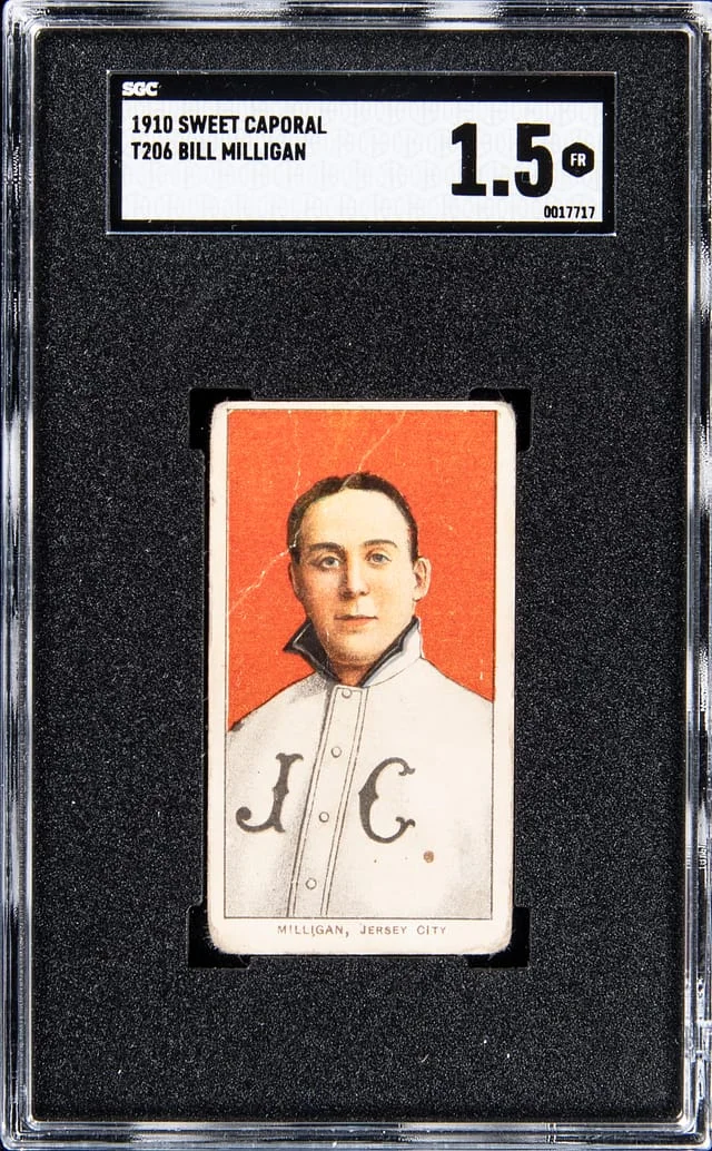 1910 Sweet Caporal Bill Milligan #T206 card image