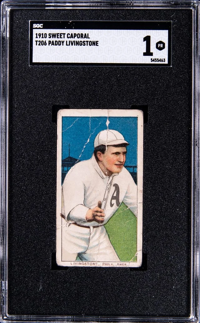 1910 Sweet Caporal Paddy Livingstone #T206 card image