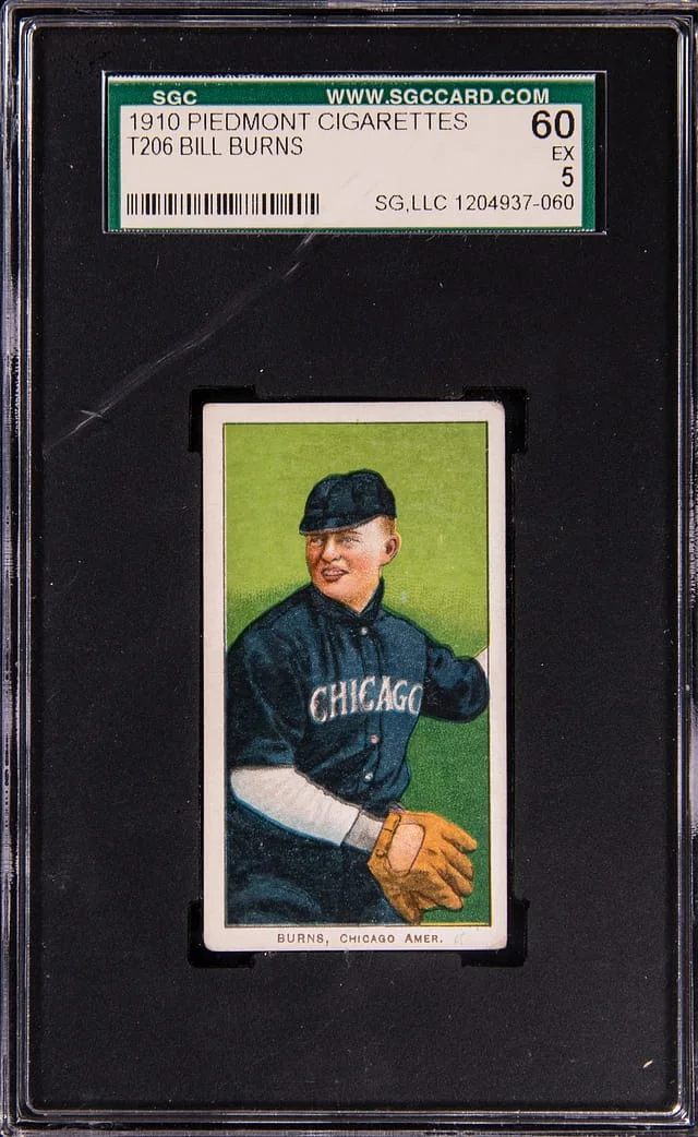 1910 T206 Bill Burns - Piedmont White Border #no-number card image