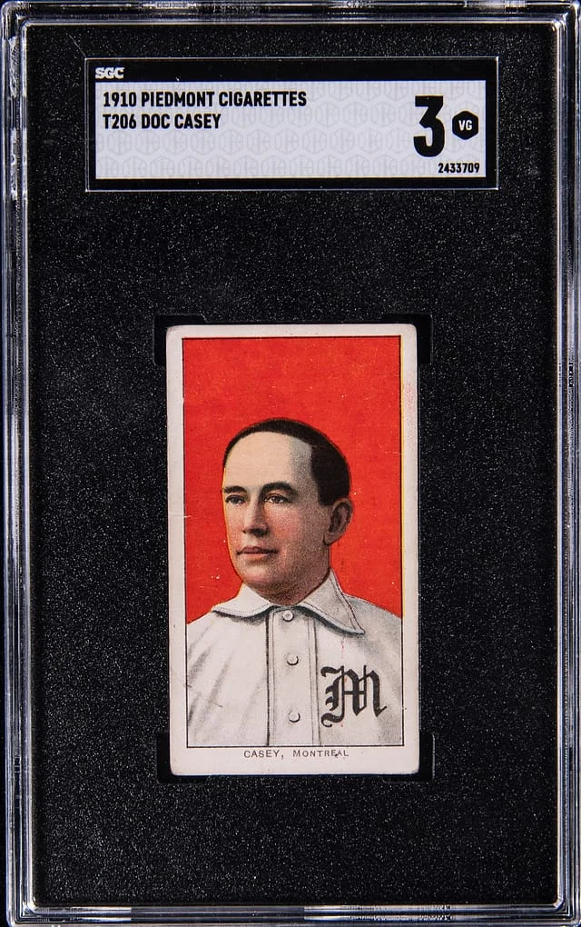 1910 T206 Doc Casey - Piedmont White Border #no-number card image