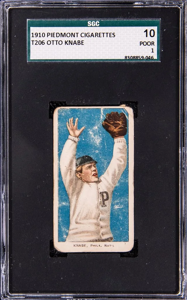 1910 T206 Otto Knabe Piedmont Cigarettes #NNO card image