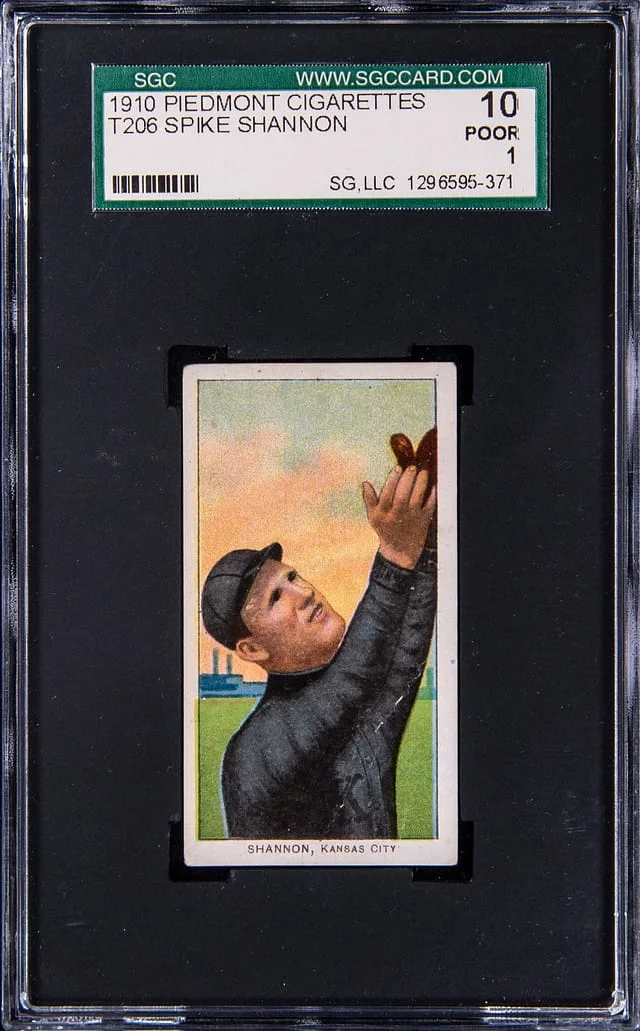 1910 T206 Spike Shannon Piedmont Cigarettes #NNO card image