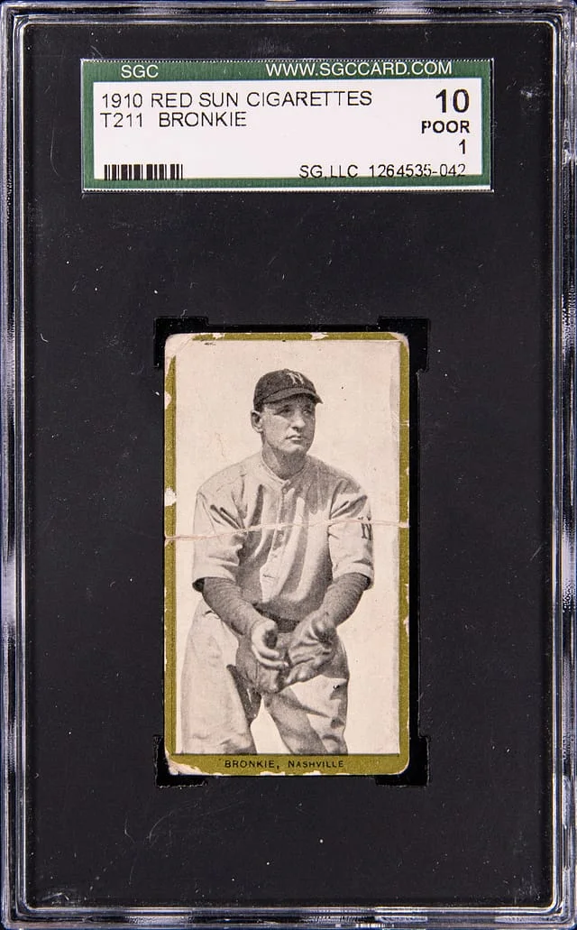 1910 T211 Red Sun Cigarettes Bronkie #NNO card image