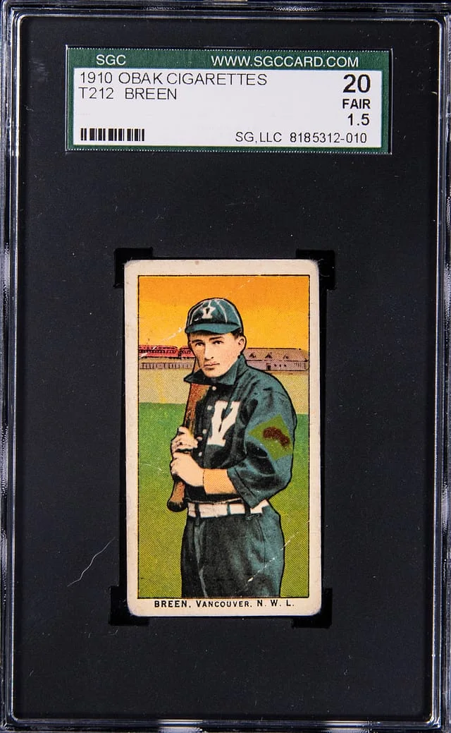 1910 T212 Obak Cigarettes Breen #NNO card image