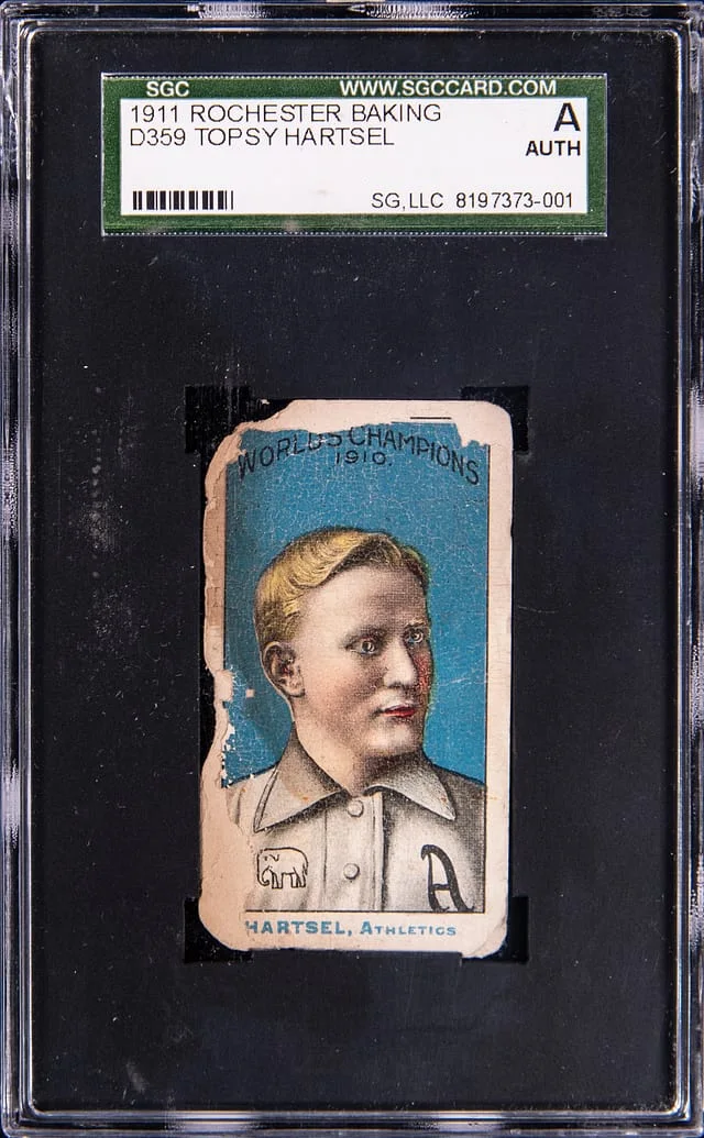 1911 D359 Rochester Baking Topsy Hartsel #NNO card image
