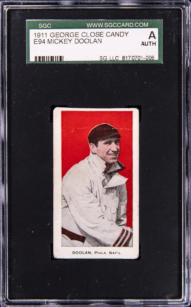 1911 E94 George Close Candy Mickey Doolan #NNO card image