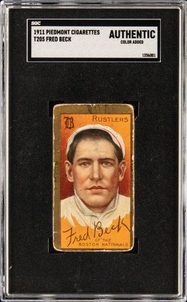 1911 Piedmont Cigarettes Fred Beck #T205 card image