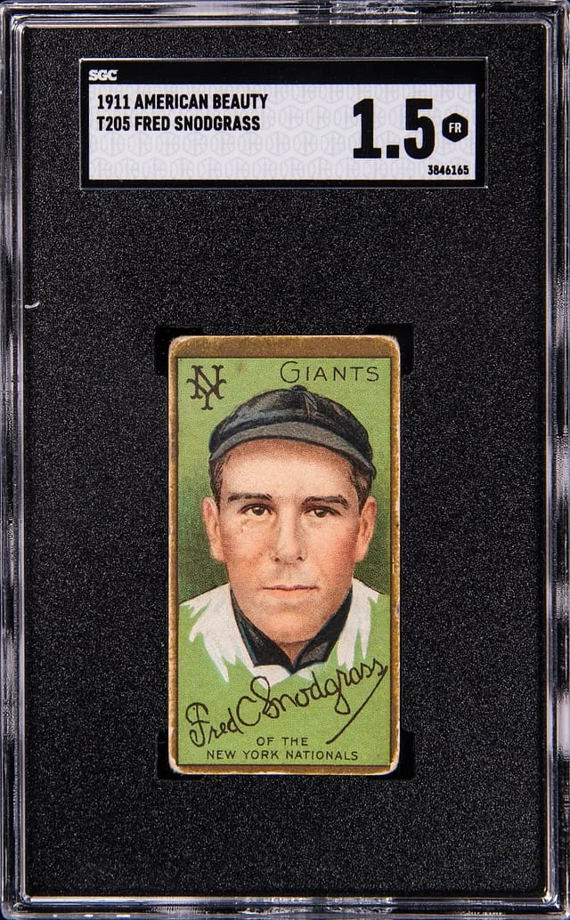 1911 T205 American Beauty Fred Snodgrass #no-number card image