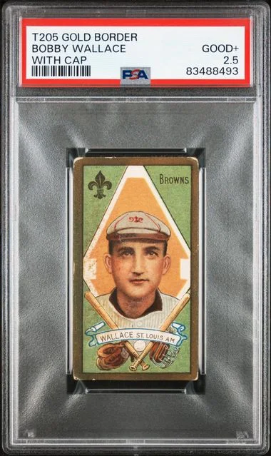 1911 T205 Bobby Wallace, With Cap Gold Border #no-number card image