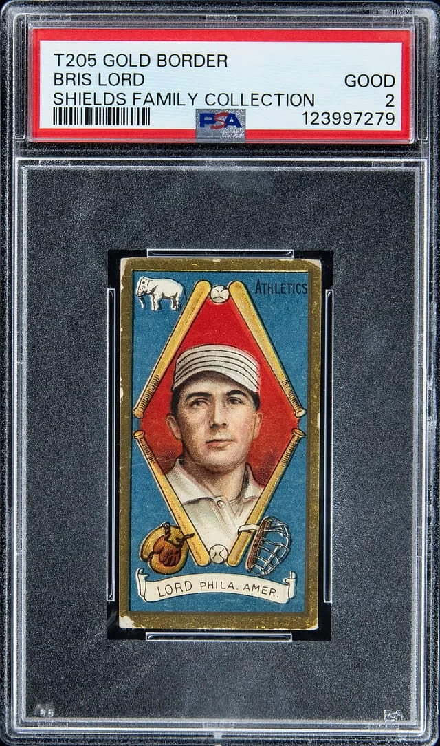 1911 T205 Bris Lord - Sweet Caporal - Shields Family Collection Gold Border #no-number card image