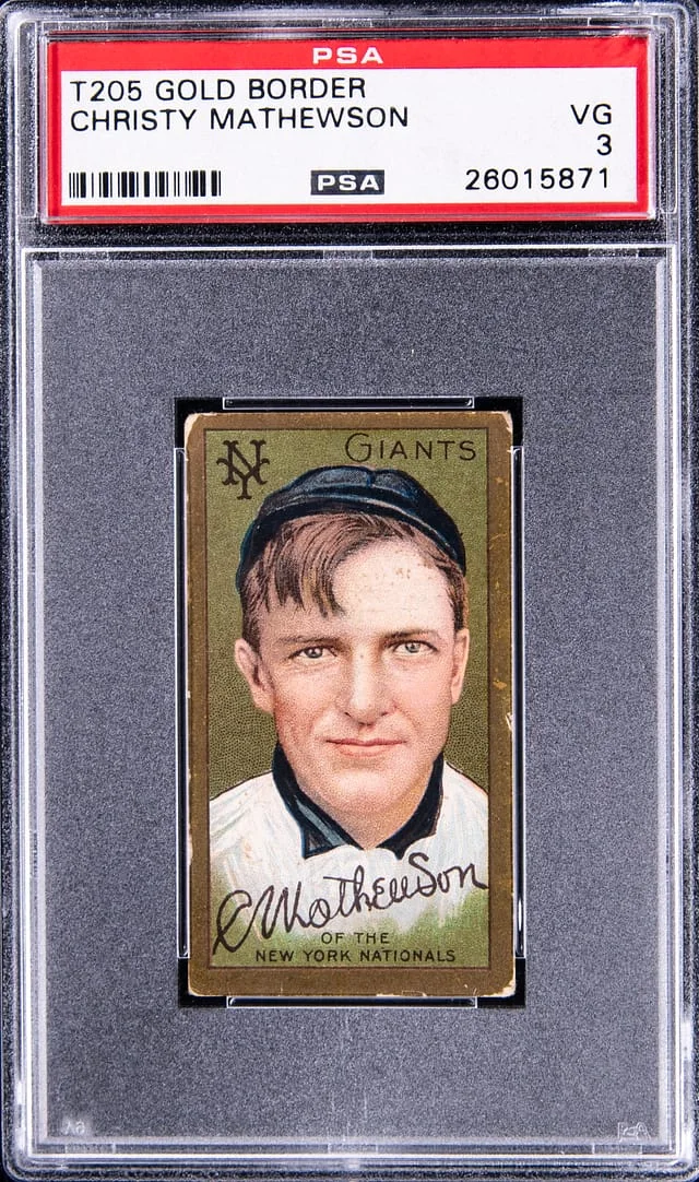 1911 T205 Christy Mathewson Gold Border #no-number card image