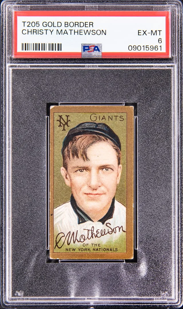 1911 T205 Christy Mathewson - Piedmont Gold Border #no-number card image
