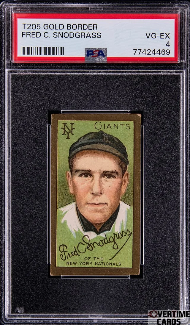 1911 T205 Fred C. Snodgrass Gold Border #no-number card image