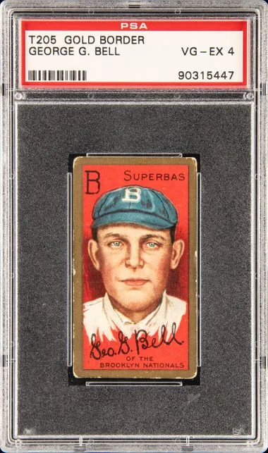 1911 T205 George G. Bell Gold Border #no-number card image