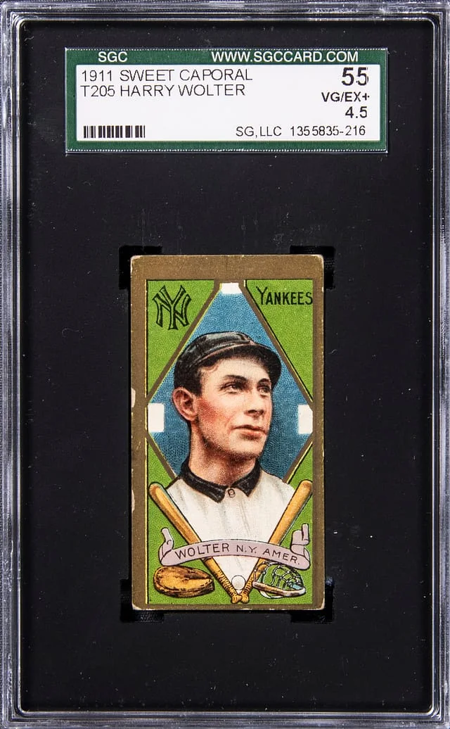 1911 T205 Harry Wolter Gold Border #no-number card image