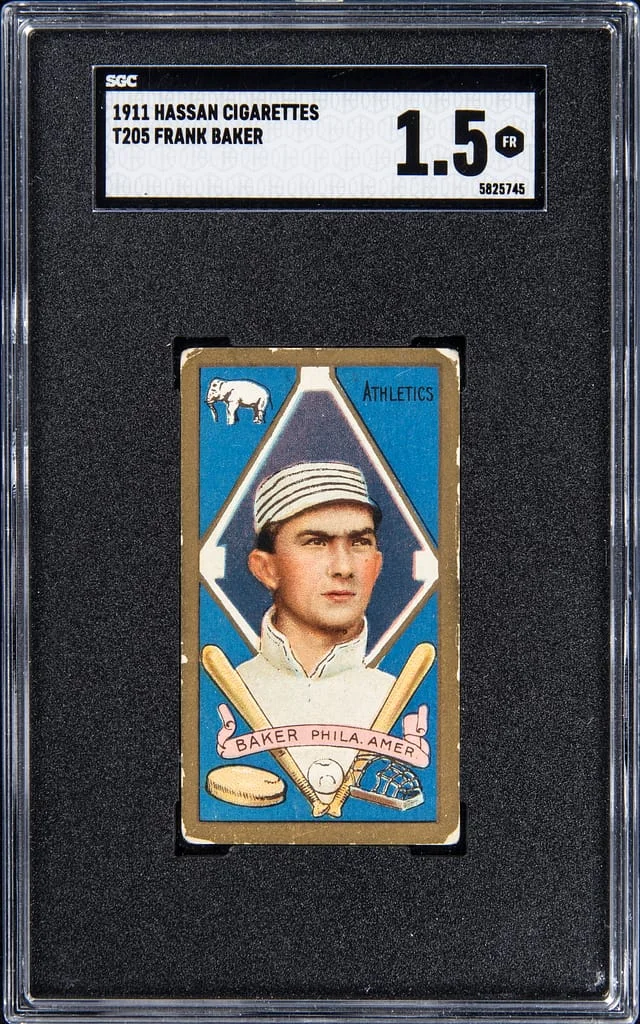 1911 T205 Hassan Cigarettes Frank Baker #no-number card image