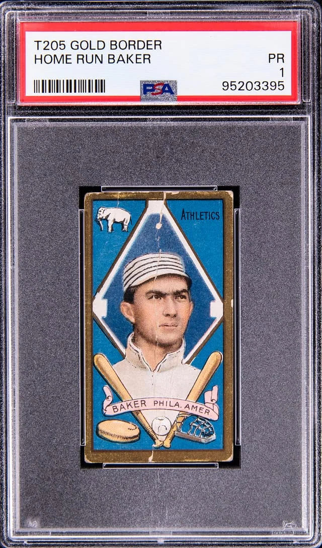 1911 T205 Home Run Baker Gold Border #no-number card image