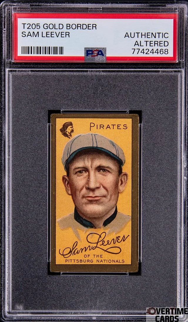 1911 T205 Sam Leever Gold Border #no-number card image
