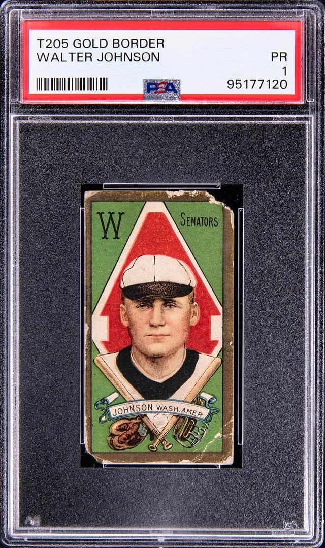 1911 T205 Walter Johnson Gold Border #no-number card image