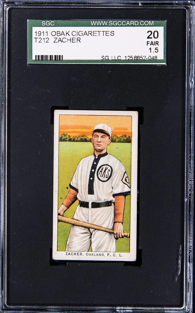 1911 T212 Obak Cigarettes Elmer Zacher #NNO card image