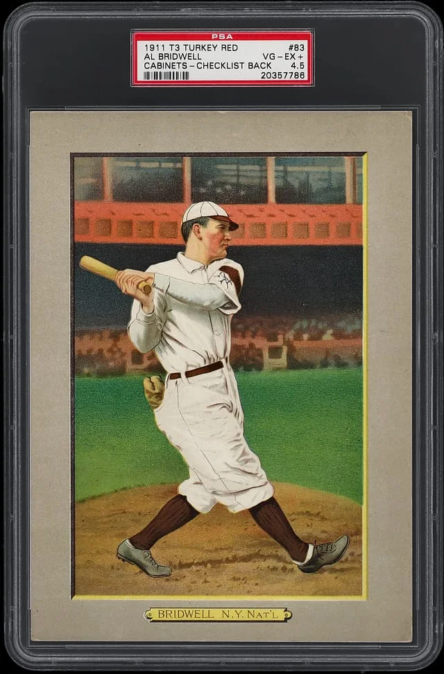 1911 T3 Turkey Red Al Bridwell, Checklist Back Cabinets #83 card image