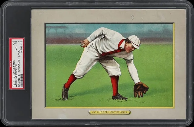 1911 T3 Turkey Red Amby McConnell, Checklist Back Cabinets #29 card image