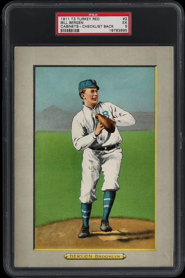 1911 T3 Turkey Red Bill Bergen, Checklist Back Cabinets #2 card image