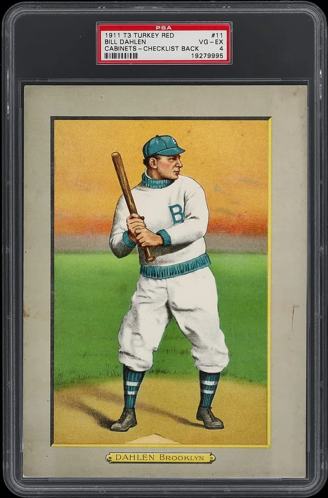 1911 T3 Turkey Red Bill Dahlen, Checklist Back Cabinets #11 card image