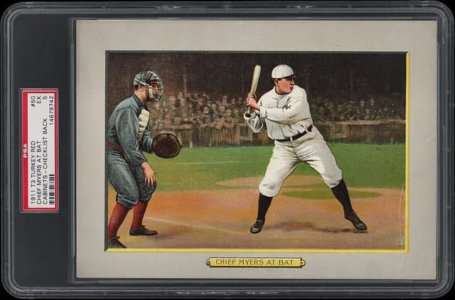 1911 T3 Turkey Red Chief Myers, Checklist Back Cabinets #50 card image