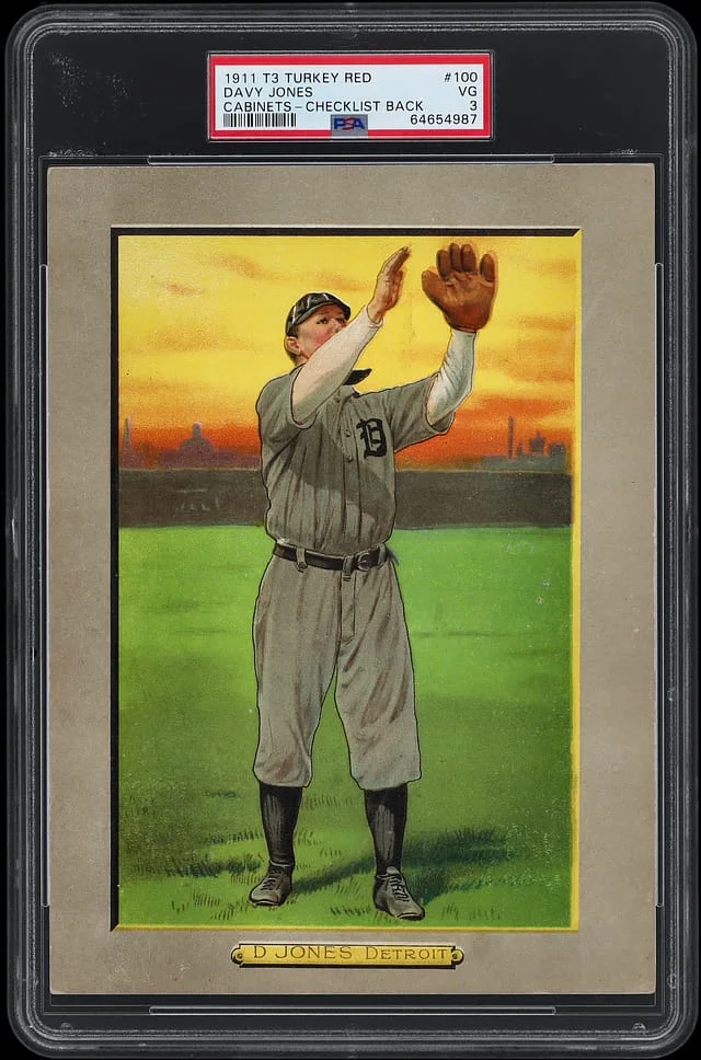 1911 T3 Turkey Red Davy Jones, Checklist Back Cabinets #100 card image