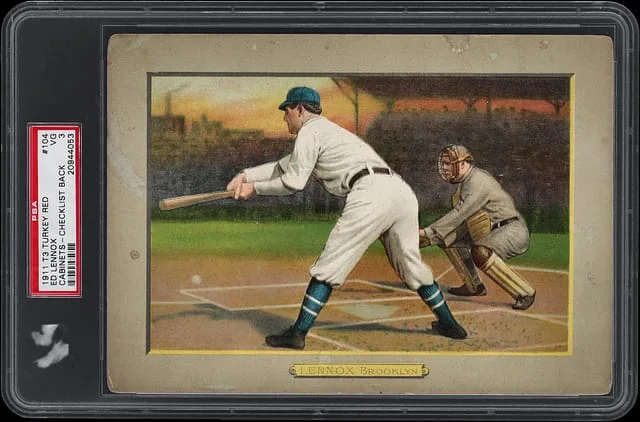 1911 T3 Turkey Red Ed Lennox, Checklist Back Cabinets #104 card image