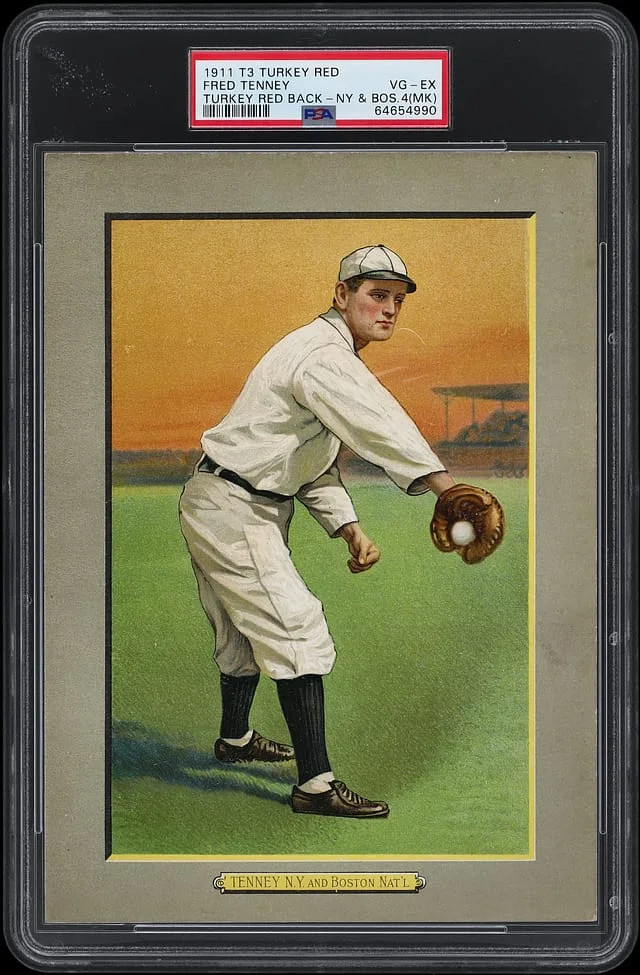 1911 T3 Turkey Red Fred Tenney, New York and Boston National, Turkey Red Back Cabinets #122 card image