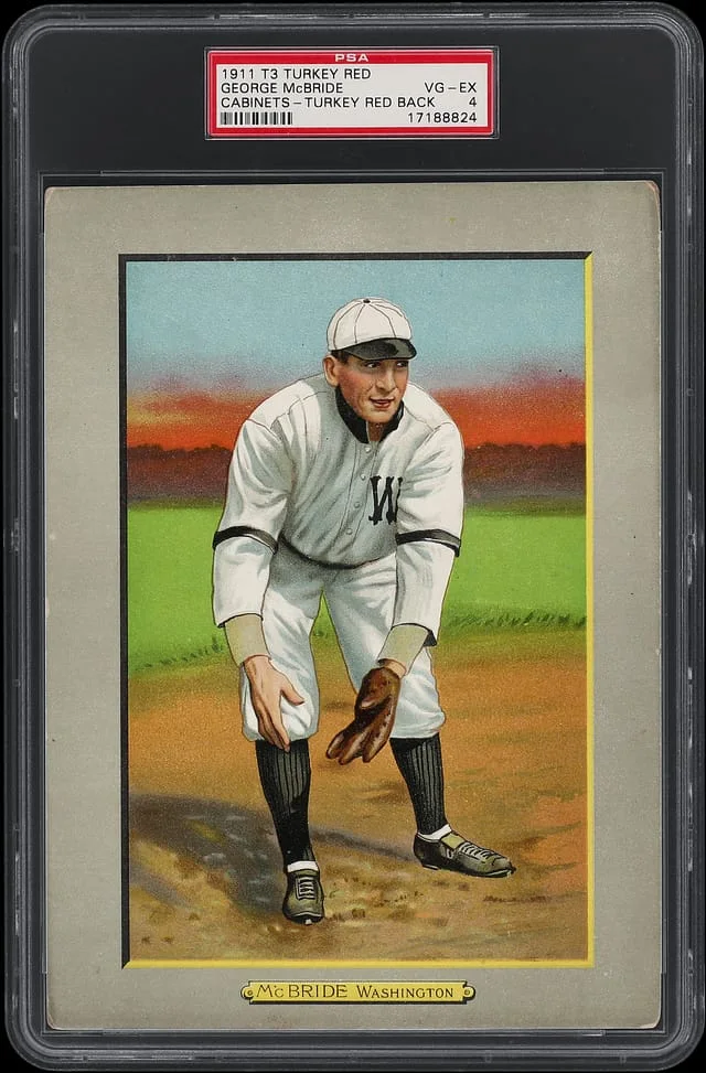 1911 T3 Turkey Red George McBride, Turkey Red Back Cabinets #110 card image
