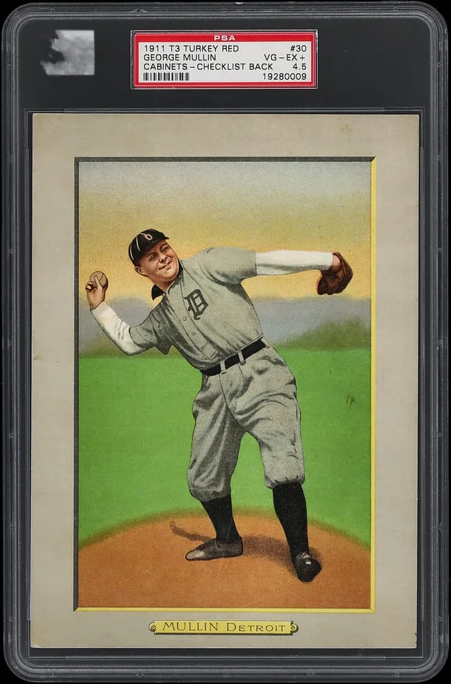1911 T3 Turkey Red George Mullin, Checklist Back Cabinets #30 card image