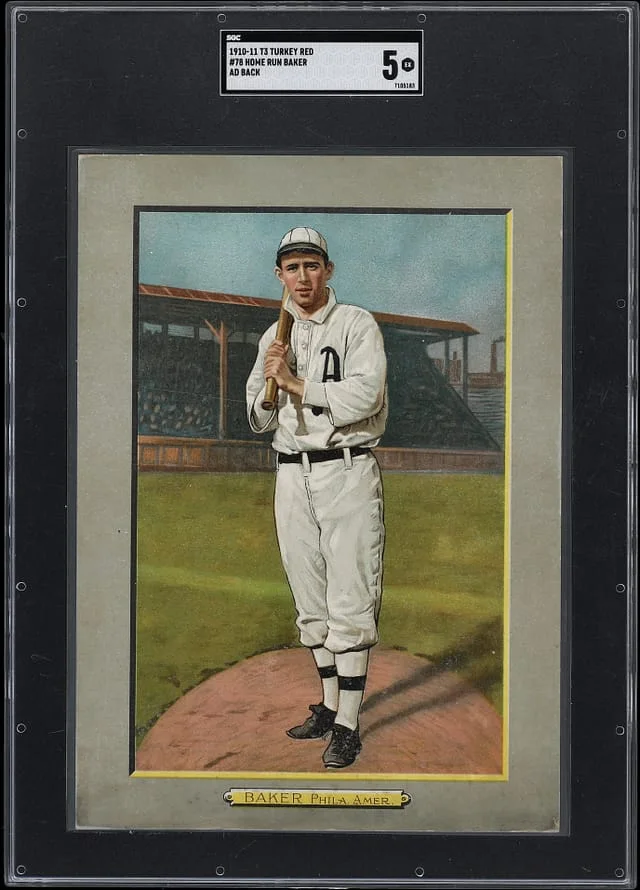 1911 T3 Turkey Red Home Run Baker, Turkey Red Back Cabinets #78 card image
